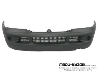 БАМПЕР ПЕРЕДНИЙ БЕЗ ОТВЕРСТИЙ ПОД ПРОТИВОТУМАННЫЕ ФАРЫ ГРУНТ (ТАЙВАНЬ) для Fiat DUCATO + Рос. сборка / PEUGEOT BOXER / CITROEN JUMPER (04.1994 - 03.2002) (04.2002-)