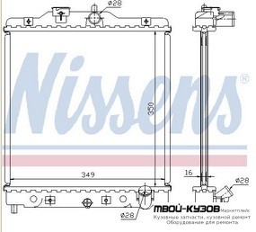 РАДИАТОР ОХЛАЖДЕНИЯ MT 1.3 1.5 (1 ряд) для Honda CIVIC (1999-2000)