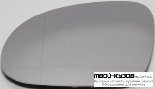СТЕКЛО ЗЕРКАЛА ЛЕВАЯ СТОРОНА С ПОДОГРЕВОМ (ASPHERICAL) (ТАЙВАНЬ) для Volkswagen GOLF V (10.2003-), Volkswagen PASSAT B5+ (10.2000-), Volkswagen SHARAN (04.2000-) / SEAT ALHAMBRA (4/00)