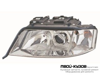 ФАРА ЛЕВАЯ СТОРОНА +/- ПОД КОРРЕКТОР (DEPO) для Audi A6 (09.1997 - 03.2004)