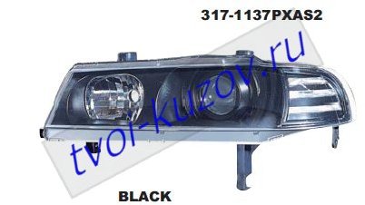 prelude фара +указ.поворота л+п (комплект) тюнинг прозрач с литой ук.повор внутри черн 317-1137PXAS2