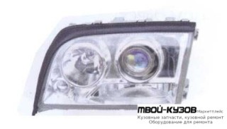 ФАРА ПРАВАЯ СТОРОНА ТЮНИНГ ЛИНЗОВАННАЯ ПРОЗРАЧНЫЙ ХРУСТАЛ ВНУТРИ ХРОМ для Mercedes W140 SEDAN (05.1993 - 10.1998)