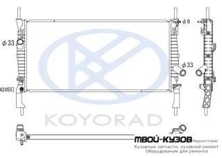 РАДИАТОР ОХЛАЖДЕНИЯ С КОНДИЦИОНЕРА (см.каталог) для Ford TRANSIT (2006-)