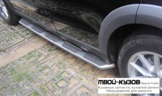 ПОРОГ-ПОДНОЖКА ЛЕВАЯ + ПРАВАЯ (КОМПЛЕКТ) OEM STYLE для Audi Q5 (2008-2017)