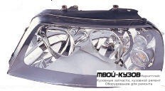 ФАРА ЛЕВАЯ СТОРОНА С КОРРЕКТОР ВНУТРИ (DEPO) ЧЁРНЫЙ для Volkswagen SHARAN (04.2000-) / SEAT ALHAMBRA (4/00)