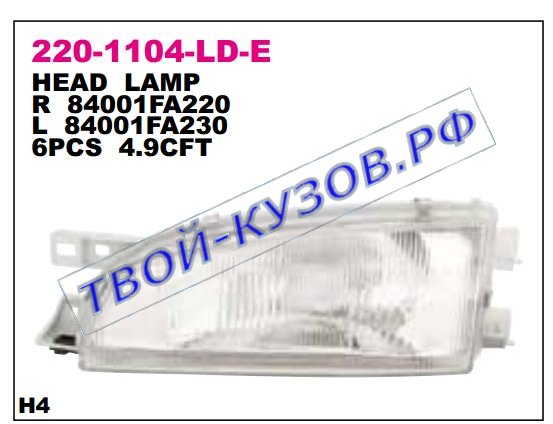 impreza фара левая 220-1104L-LD-E