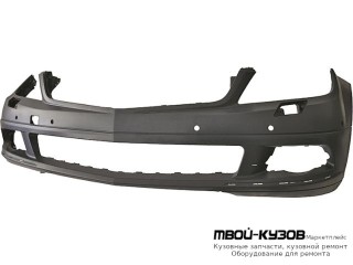 БАМПЕР ПЕРЕДНИЙ С ОТВ ПОД ДАТЧИКИ , П/ОМЫВАТЕЛЬ ФАР , ГРУНТ (ТАЙВАНЬ) для Mercedes W204 (2007-)