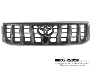 РЕШЕТКА РАДИАТОРА ХРОМ-ЧЁРНЫЙ (КИТАЙ) для Toyota LANDCRUISER PRADO 120 (09.2002-)