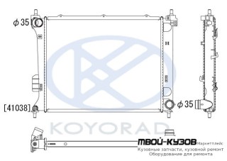 РАДИАТОР ОХЛАЖДЕНИЯ MT (KOYO) для Hyundai I20 (2009-)