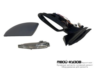 ЗЕРКАЛО ЛЕВАЯ СТОРОНА ЭЛЕКТР С ПОДОГРЕВОМ АВТОСКЛАДЫВ ПОДСВЕТ ПАМЯТЬЮ СИГНАЛ СЛЕПЫХ ЗОН УКАЗАТЕЛЬ ПОВОРОТА (ASPHERICAL) (ТАЙВАНЬ) для Mercedes W205 (2014-)