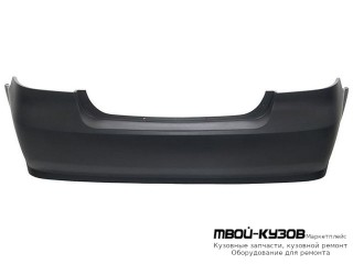 БАМПЕР ЗАДНИЙ (СЕДАН) ГРУНТ ЧЁРНЫЙ (ТАЙВАНЬ) для Chevrolet AVEO T250 (2006-), Ravon NEXIA R3 (2016-)