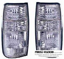 ФОНАРЬ ЗАДНИЙ ВНЕШНИЙ ЛЕВАЯ + ПРАВАЯ (КОМПЛЕКТ) ТЮНИНГ ПРОЗРАЧНЫЙ (DEPO) БЕЛ для Toyota LANDCRUISER 80 (01.1990 - 01.1998)