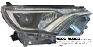 ФАРА ПРАВАЯ СТОРОНА ЛИНЗОВАННАЯ С КОРРЕКТОР ДИОД (DEPO) для Toyota RAV4 (2013-)