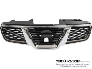 РЕШЕТКА РАДИАТОРА С ХРОМ МОЛДИНГ СЕРЫЙЕБРИСТ (ТАЙВАНЬ) для Nissan QASHQAI (2007-)