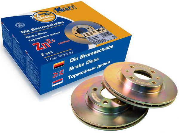 Диск тормозной ВАЗ-2110 R13 вент. (KRAFT)