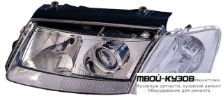 ФАРА +УКАЗ.ПОВОРОТА ЛЕВАЯ + ПРАВАЯ (КОМПЛЕКТ) ЛИНЗОВАННАЯ ПОД КОРРЕКТОР (DEPO) ПРОЗРАЧНЫЙН для Volkswagen PASSAT B5 (11.1996 - 09.2000)