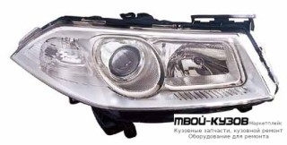 ФАРА ПРАВАЯ СТОРОНА (КСЕНОН) ПОД КОРРЕКТОР ВНУТРИ (DEPO) ЧЁРНЫЙ для Renault MEGANE (2003-2007)