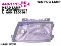 SPRINTER 95-00 ФАРА L БЕЗ ПРОТИВОТУМАНКИ   440-1115L-LD-E