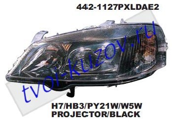 astra фары левая+правая (комплект) тюнинг линзован хрустал внутри черн 442-1127PXLDAE2