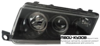 ФАРА ЛЕВАЯ + ПРАВАЯ (КОМПЛЕКТ) ТЮНИНГ ЛИНЗОВАННАЯ С СВЕТЯЩИЙСЯ ОБОДК (EAGLE EYES) ВНУТРИ ЧЁРНЫЙ для Skoda FABIA (01.2000 - 2006)