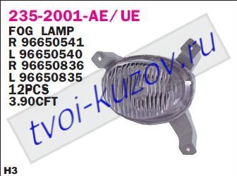 aveo фара противотуманная правая (седан) (depo) 235-2001R-UE