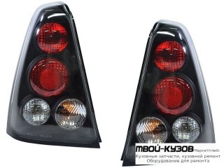 ФОНАРЬ ЗАДНИЙ ВНЕШНИЙ ЛЕВАЯ + ПРАВАЯ (КОМПЛЕКТ) ТЮНИНГ (JUNYAN) ВНУТРИ ЧЁРНЫЙ для Renault LOGAN (2005-2014)