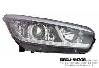 ФАРА ПРАВАЯ СТОРОНА С КОРРЕКТОР ВНУТРИ ЧЁРНЫЙ , ДИОД (DEPO) для KIA CEED (2012-2018)