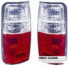 ФОНАРЬ ЗАДНИЙ ВНЕШНИЙ ЛЕВАЯ + ПРАВАЯ (КОМПЛЕКТ) ТЮНИНГ ПРОЗРАЧНЫЙ (DEPO) БЕЛ-КРАСНЫЙ для Toyota LANDCRUISER 80 (01.1990 - 01.1998)