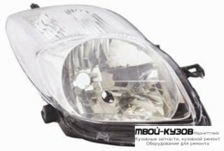 ФАРА ПРАВАЯ СТОРОНА +/- КОРРЕКТОР (DEPO) УКАЗАТЕЛЬ ПОВОРОТА БЕЛ для Toyota YARIS (08.2005-)