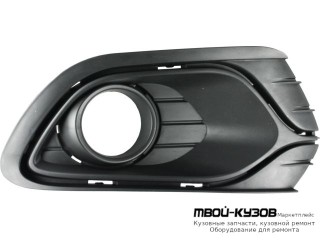 РЕШЕТКА БАМПЕРА ПЕРЕДНИЙ ПРАВАЯ СТОРОНА С ОТВЕРСТИЯМИ ПОД ПРОТИВОТУМАННЫЕ ФАРЫ (ТАЙВАНЬ) для Renault LOGAN / SANDERO (2014-)