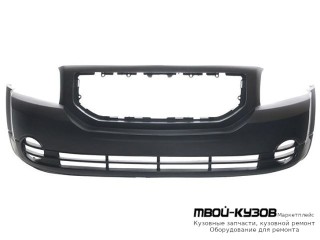 БАМПЕР ПЕРЕДНИЙ БЕЗ ОТВЕРСТИЙ ПОД ПРОТИВОТУМАННЫЕ ФАРЫ ГРУНТ (ТАЙВАНЬ) для Dodge CALIBER (2007-)