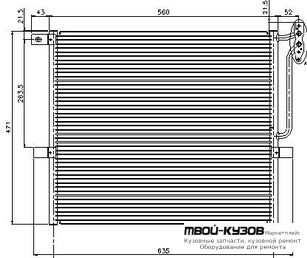 X3 КОНДЕНСАТОР КОНДИЦИОНЕРА (NISSENS) (NRF) (см.каталог) для BMW E83 X3 (01.2004-)