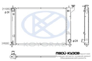 РАДИАТОР ОХЛАЖДЕНИЯ AT (KOYO) для Toyota WISH (2004-)