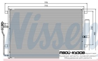 SPRINTER {CRAFTER 06-} КОНДЕНСАТОР КОНДИЦИОНЕРА (NISSENS) (см.каталог) для Volkswagen CRAFTER (2006-), Mercedes SPRINTER (2006-)