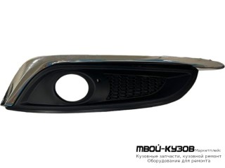 РЕШЕТКА БАМПЕРА ПЕРЕДНИЙ ЛЕВАЯ СТОРОНА С ОТВЕРСТИЯМИ ПОД ПРОТИВОТУМАННЫЕ ФАРЫ , ХРОМ МОЛДИНГ (КИТАЙ) для Opel INSIGNIA (2008-)