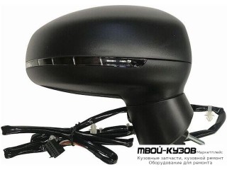 ЗЕРКАЛО ПРАВАЯ СТОРОНА ЭЛЕКТР , С АВТОСКЛАДЫВ , ПОДОГРЕВОМ , УКАЗАТЕЛЬ ПОВОРОТА (CONVEX) , 8 КОНТ , ГРУНТ (ТАЙВАНЬ) для Audi A1 (2010-)