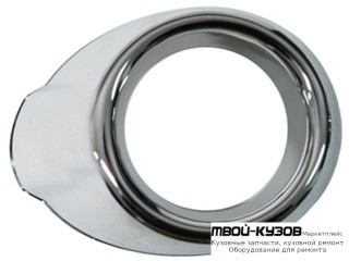 РЕШЕТКА БАМПЕРА ПЕРЕДНИЙ ПРАВАЯ СТОРОНА С ОТВЕРСТИЯМИ ПОД ПРОТИВОТУМАННЫЕ ФАРЫ ХРОМ (КИТАЙ) для Ford FOCUS (2011-2014)