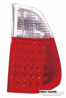 ФОНАРЬ ЗАДНИЙ ВНЕШНИЙ ЛЕВАЯ + ПРАВАЯ (КОМПЛЕКТ) ТЮНИНГ С ДИОД СТОП СИГНАЛ (DEPO) ХРУСТАЛ для BMW E53 X5 (1999-2004.2004 - 2006)