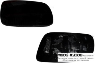 СТЕКЛО ЗЕРКАЛА ПРАВАЯ СТОРОНА С ПОДОГРЕВОМ (CONVEX) БОЛЬШ (ТАЙВАНЬ) для Skoda FABIA (01.2000 - 2006), Skoda OCTAVIA (04.1997 - 07.2000 08.2000-), Volkswagen SHARAN (10.1995 - 03.2000) / FD GALAXY (07.1995 - 03.2000) / SEAT ALHAMBRA (05.1996 - 03.2000)