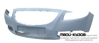 БАМПЕР ПЕРЕДНИЙ БЕЗ ОТВ ПОД ДАТЧИКИ , ОМЫВАТЕЛЬ ГРУНТ (ТАЙВАНЬ) для Opel INSIGNIA (2008-)