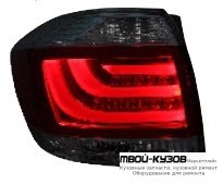 ФОНАРЬ ЗАДНИЙ ВНЕШНИЙ ЛЕВАЯ + ПРАВАЯ (КОМПЛЕКТ) ТЮНИНГ С СВЕТЯЩ.СЕКЦИЯМИ (EAGLE EYES) ВНУТРИ ЧЁРНЫЙ для Toyota HIGHLANDER (2010-2013)