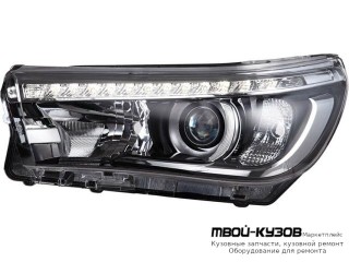 ФАРА ЛЕВАЯ СТОРОНА ЛИНЗОВАННАЯ , ДИОД , ВНУТРИ ЧЁРНЫЙ (КИТАЙ) для Toyota HILUX (2015-)