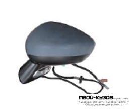 ЗЕРКАЛО ЛЕВАЯ СТОРОНА ЭЛЕКТР С УКАЗАТЕЛЬ ПОВОРОТА (CONVEX) (TYC) ГРУНТ (ТАЙВАНЬ) для Citroen C4 (2010-) PICASSO (2010-)