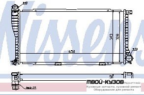 РАДИАТОР ОХЛАЖДЕНИЯ (NISSENS) (см.каталог) для BMW E38 (06.1994 - 08.1998) (09.1998 - 2002), BMW E39 (11.1995 - 2003)