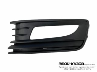 РЕШЕТКА БАМПЕРА ПЕРЕДНИЙ ЛЕВАЯ СТОРОНА С ОТВЕРСТИЯМИ ПОД ПРОТИВОТУМАННЫЕ ФАРЫ (СЕДАН) (РОССИЯ) для Volkswagen POLO (09.2010 - 2020)