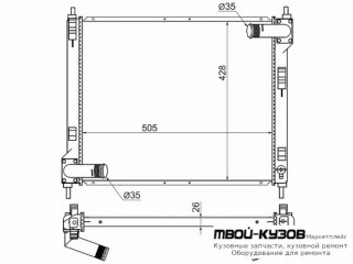 РАДИАТОР ОХЛАЖДЕНИЯ MT , вариатор (CVT) для Nissan JUKE (2011-)