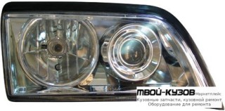 ФАРА ЛЕВАЯ + ПРАВАЯ (КОМПЛЕКТ) ТЮНИНГ ЛИНЗОВАННАЯ ХРУСТАЛ ПРОЗРАЧНЫЙ ВНУТРИ ХРОМ для Mercedes W202 (06.1993 - 06.2000)