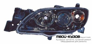 ФАРА ЛЕВАЯ + ПРАВАЯ (КОМПЛЕКТ) (СЕДАН) (КСЕНОН) ПОД КОРРЕКТОР С БЛОК УПР.КСЕНОНОМ , лампой -D2S- (DEPO) для Mazda 3 (2004-)