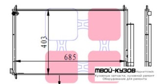 CR-V КОНДЕНСАТОР КОНДИЦИОНЕРА для Honda CRV (2012-)
