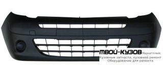 БАМПЕР ПЕРЕДНИЙ БЕЗ ОТВ П/ОМЫВАТЕЛЬ (ТАЙВАНЬ) для Renault KANGOO (2008-2013)